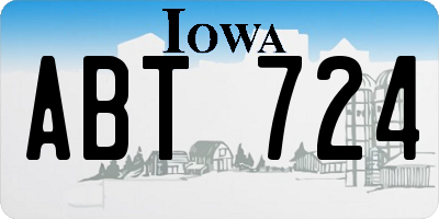 IA license plate ABT724