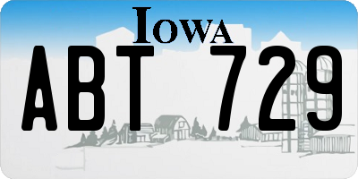 IA license plate ABT729