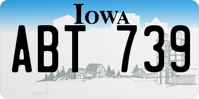 IA license plate ABT739