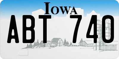 IA license plate ABT740