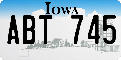IA license plate ABT745