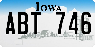 IA license plate ABT746