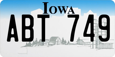 IA license plate ABT749