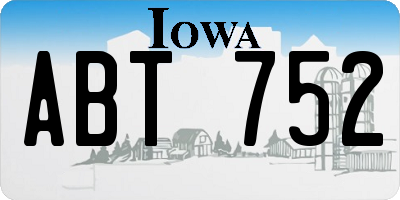 IA license plate ABT752