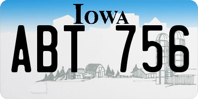 IA license plate ABT756
