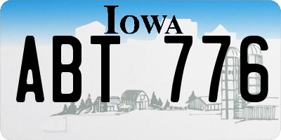 IA license plate ABT776