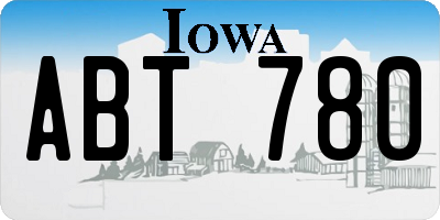 IA license plate ABT780
