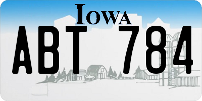IA license plate ABT784