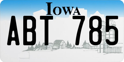 IA license plate ABT785
