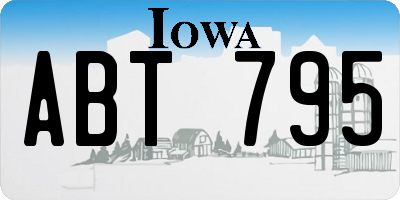 IA license plate ABT795
