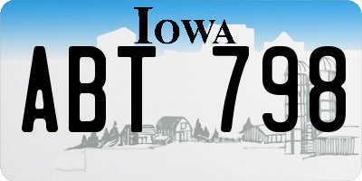IA license plate ABT798