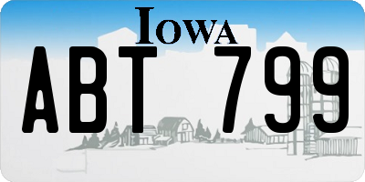 IA license plate ABT799
