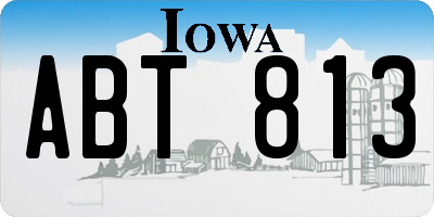 IA license plate ABT813