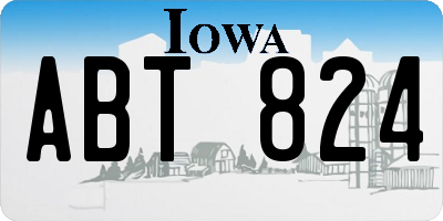 IA license plate ABT824