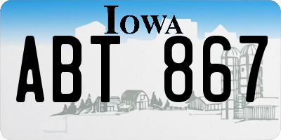 IA license plate ABT867