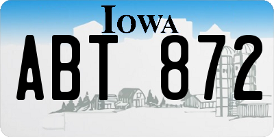 IA license plate ABT872