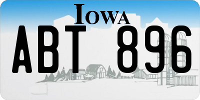 IA license plate ABT896