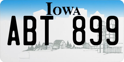 IA license plate ABT899