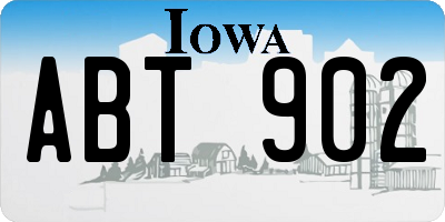 IA license plate ABT902