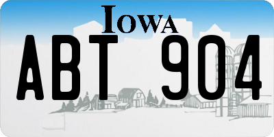 IA license plate ABT904