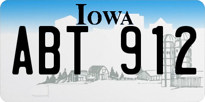 IA license plate ABT912