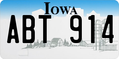 IA license plate ABT914