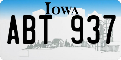 IA license plate ABT937