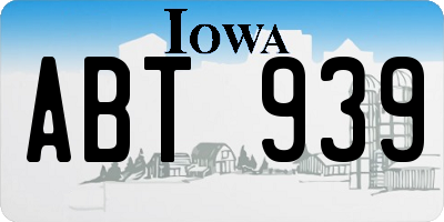 IA license plate ABT939
