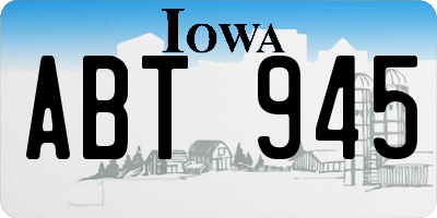 IA license plate ABT945