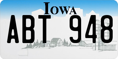 IA license plate ABT948