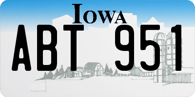 IA license plate ABT951