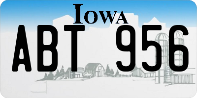 IA license plate ABT956