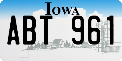IA license plate ABT961