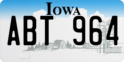 IA license plate ABT964