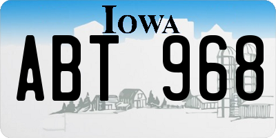 IA license plate ABT968
