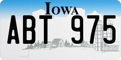 IA license plate ABT975