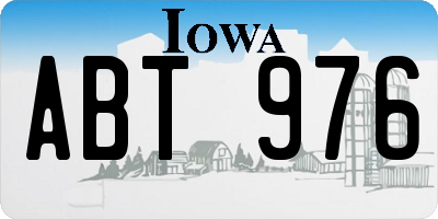 IA license plate ABT976