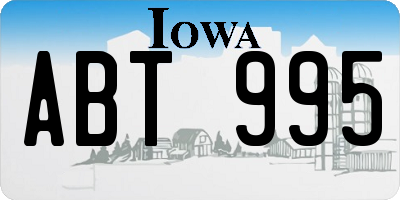IA license plate ABT995