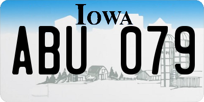IA license plate ABU079