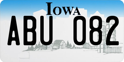 IA license plate ABU082