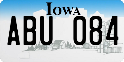 IA license plate ABU084