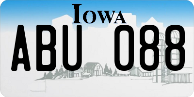 IA license plate ABU088