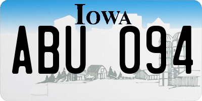 IA license plate ABU094