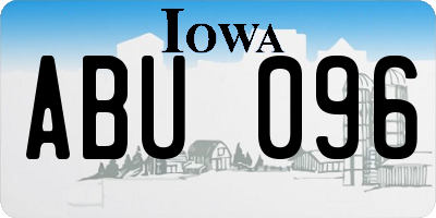 IA license plate ABU096