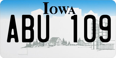 IA license plate ABU109