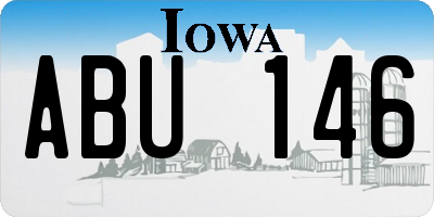 IA license plate ABU146