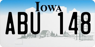 IA license plate ABU148