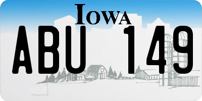IA license plate ABU149