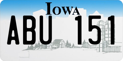 IA license plate ABU151
