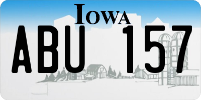 IA license plate ABU157